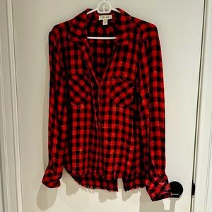 Bella Dahl- Oversized plaid shirt